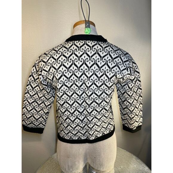XS/s VTG 60s Billie Jo Sportswear Knit Sweater Sayelle Cardigan No Buttons - Picture 12 of 15